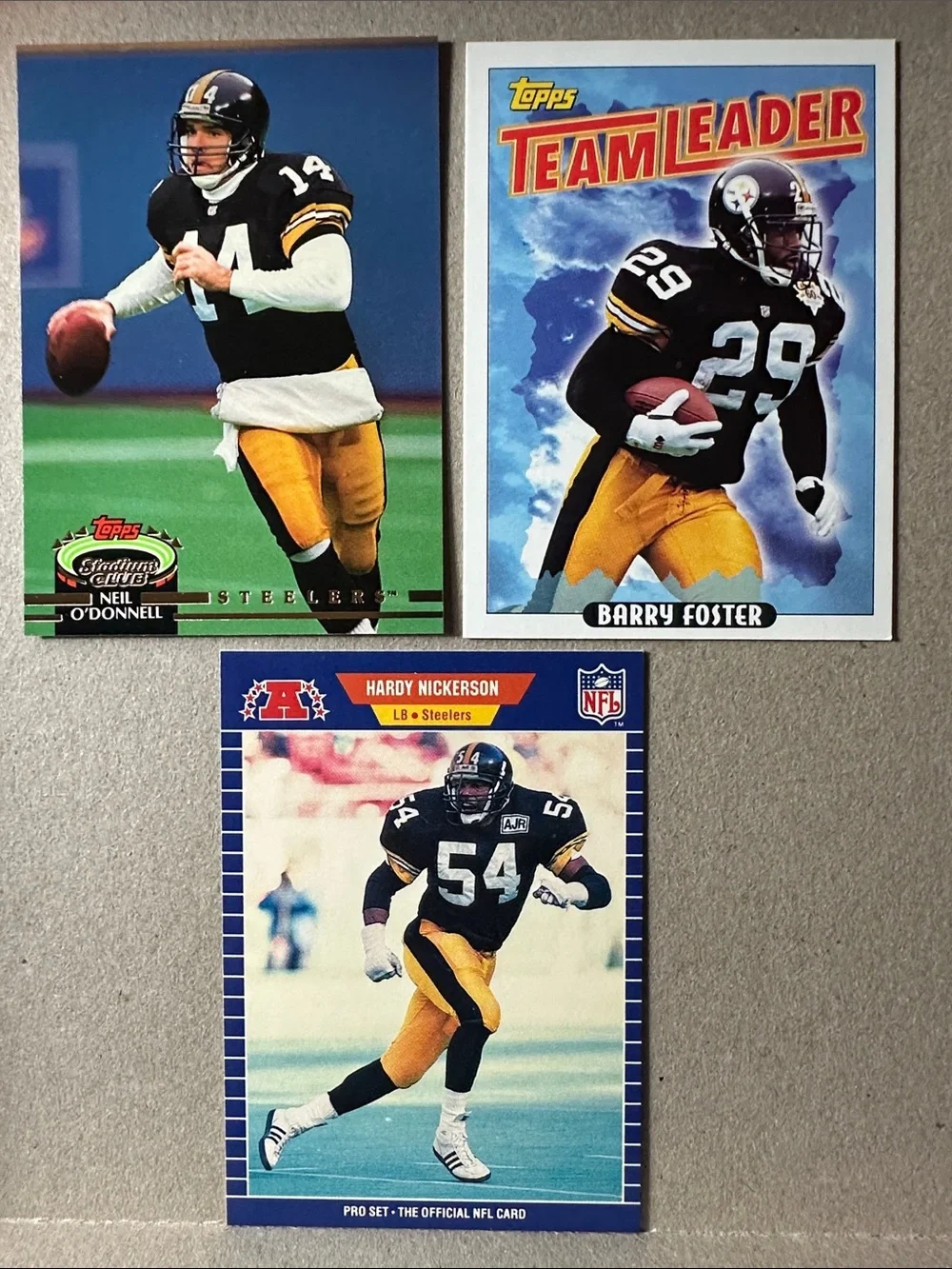 Rod Woodson with Jack Ham/Terry Bradshaw Steelers legends lot of 18 - Picture 10 of 13